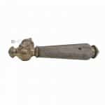 Türdrücker antik prächtige Türklinke alt Kreuzblüte Messing Horn 10er Vk