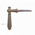 Türdrücker antik prächtige Türklinke alt Kreuzblüte Messing Horn 10er Vk