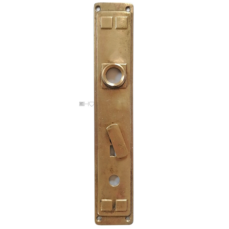 Langschild Jugendstil Avantgarde alt Würfel Türdrücker 17.3mm 72/117