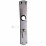 Langschild Bauhaus Jugendstil Stahl alt Türdrücker Vintage 18.1 mm 78