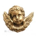 Möbelbeschlag Bronze Putte alt antik 8cm Bronzebeschlag