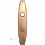 Langschild Jugendstil Messing antik oval alt Perlenband 16.6 mm 68