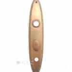 Langschild Jugendstil Messing antik oval alt Perlenband 16.6 mm 68 Nachtriegel