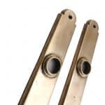 Wiener Jugendstil Langschilder antik Messing alt schmal 74 mm