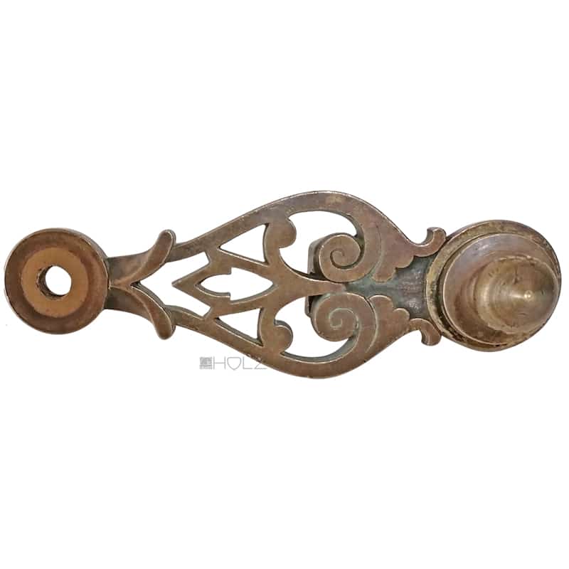 Fenster antik Drehgriff Halteplatte Espagnolette alt Drehriegel 12x4cm