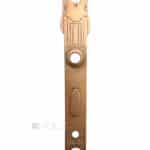 Jugendstil Langschild Türdrücker alt Messing antik Nachtriegel 16.8 mm 68