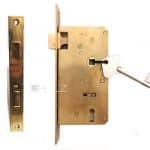 Boot Türschloss Messing Schiff Einsteckschloss Nautik Yacht 74 mm 9er Vk