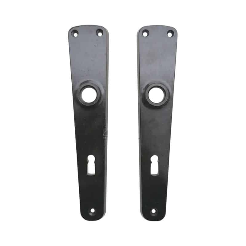 Langschilder DDR Kunststoff alt Türdrücker schwarz 18.0 mm Vk 72