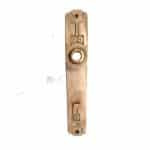 Jugendstil Langschild antik alt drei Knospen Avantgarde Messing 17.3 mm 110