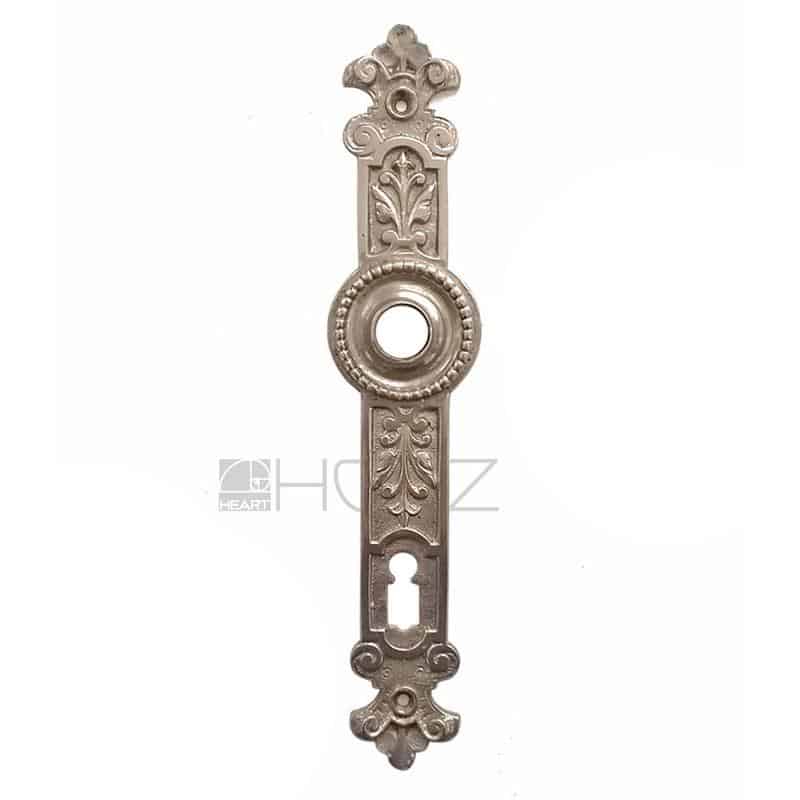 Langschild antik Perlenkranz silber alt vernickelt Türdrücker 16.1 mm 78