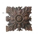 Möbelbeschlag Bronze Beschlag antik alt Blüte Blattwerk 80mm