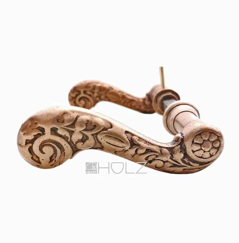 Türklinken antik Welle Blüte Gründerzeit Türdrücker alt 16.2 mm 10er Vk