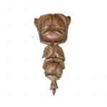Möbelbeschlag antik Bronze Rose Beinbeschlag alt 12 cm