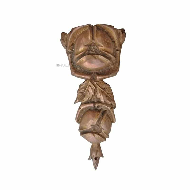 Möbelbeschlag antik Bronze Rose Beinbeschlag alt 12 cm