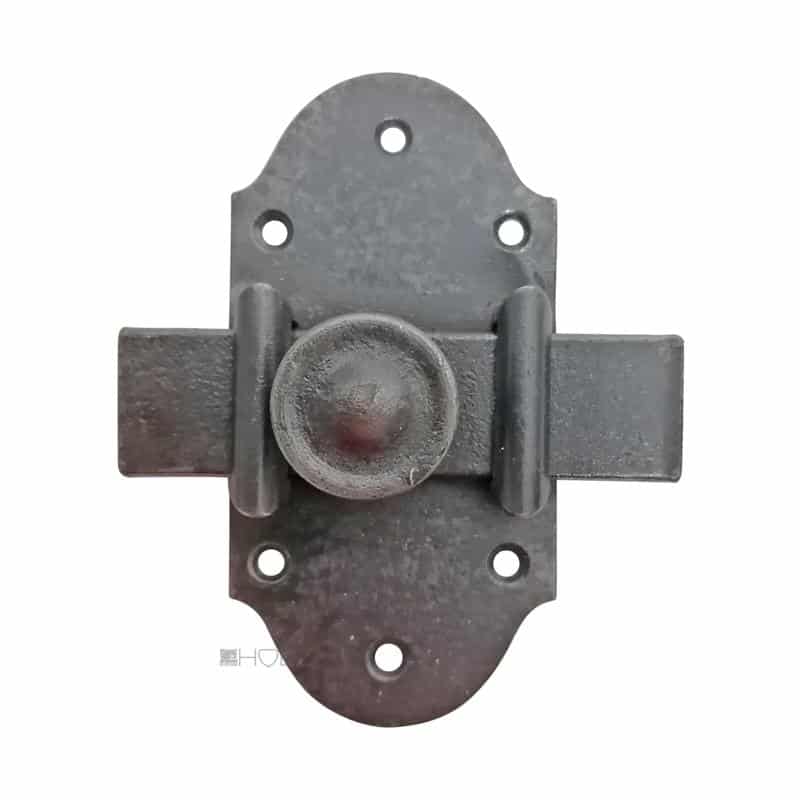 Handriegel alt Eisen Schieberiegel Schubriegel Frankreich Knopfriegel 12cm
