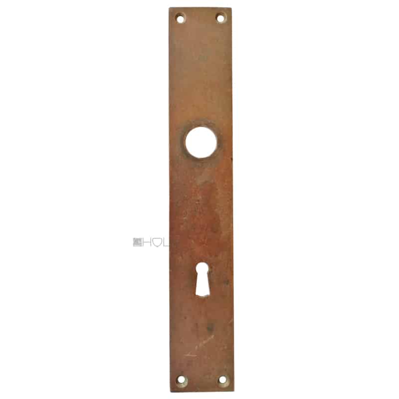 Langschild Bauhaus Tür Türklinke Türdrücker alt Messing 41x245-80