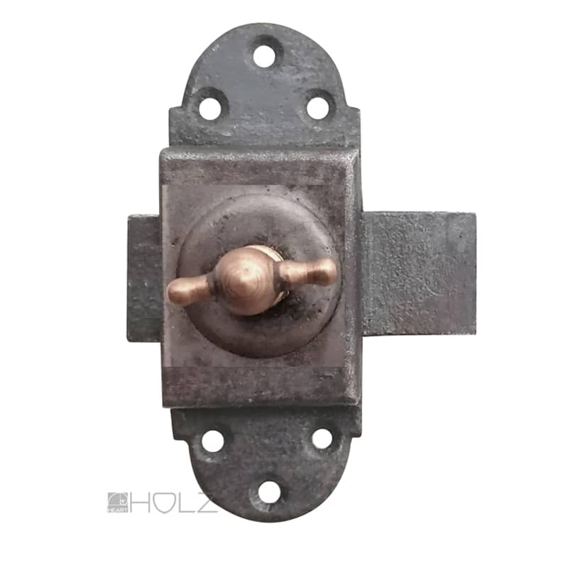Drehriegel Frankreich Türriegel antik Schieberiegel Eisen alt 80 x 30 mm