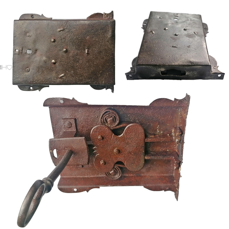 Schrankschloss antik Zapfenschloss alt 13x15cm