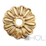 Messing Rosette antik alt rund Möbel Raffhalter Tür Griff 40mm