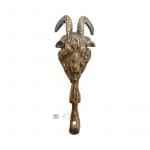 Möbelbeschlag Bronze antik Beschlag Widder Bock alt 14cm