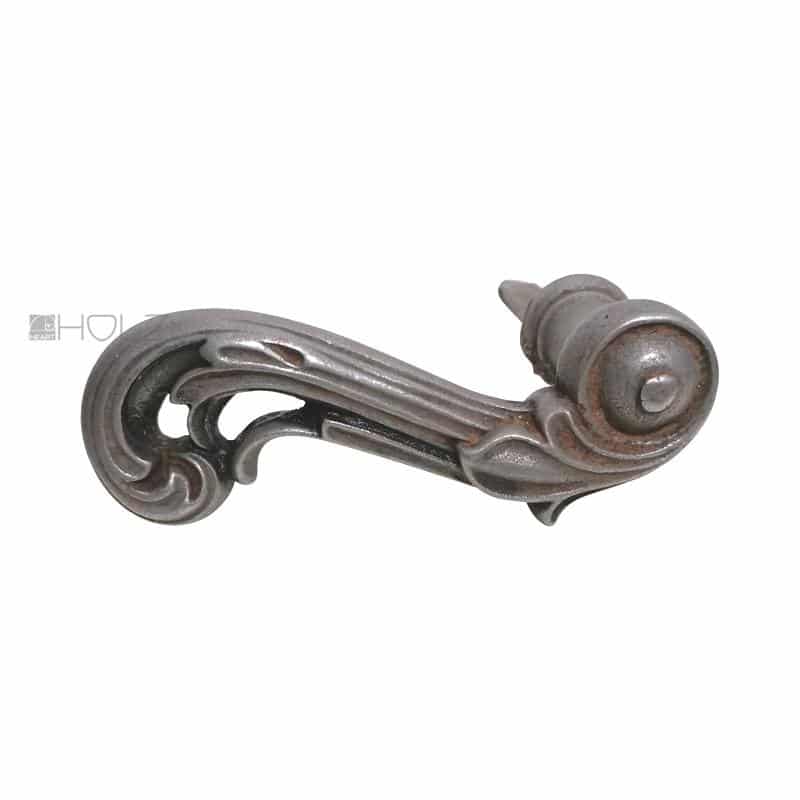 Großer Türdrücker antik Gusseisen Kastenschloss Türklinke Barock alt 680gr.