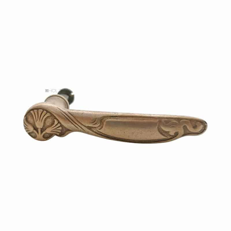Jugendstil Türdrücker antik Türklinke alt floral einseitig 16.1 mm 9er Vk Blüte