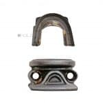 Basküle alt Kloben Rundstange Führung Fenster Riegel antik 18mm Stange rund