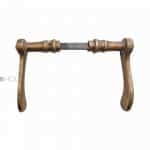 Berliner Welle antik Türdrücker alt Türgriffe Messing Türklinken 14.5 mm 8er Vk