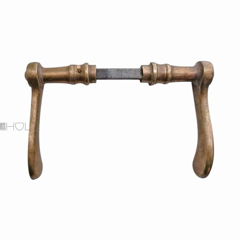 Berliner Welle antik Türdrücker alt Türgriffe Messing Türklinken 14.5 mm 8er Vk