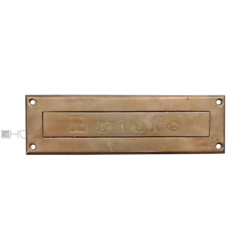 Bauhaus Briefklappe antik 1920er alt Briefschlitz Briefeinwurf Messing