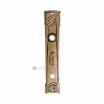 Jugendstil Langschild antik Türdrücker alt Messing 16.4 mm 78 Nachtriegel 126