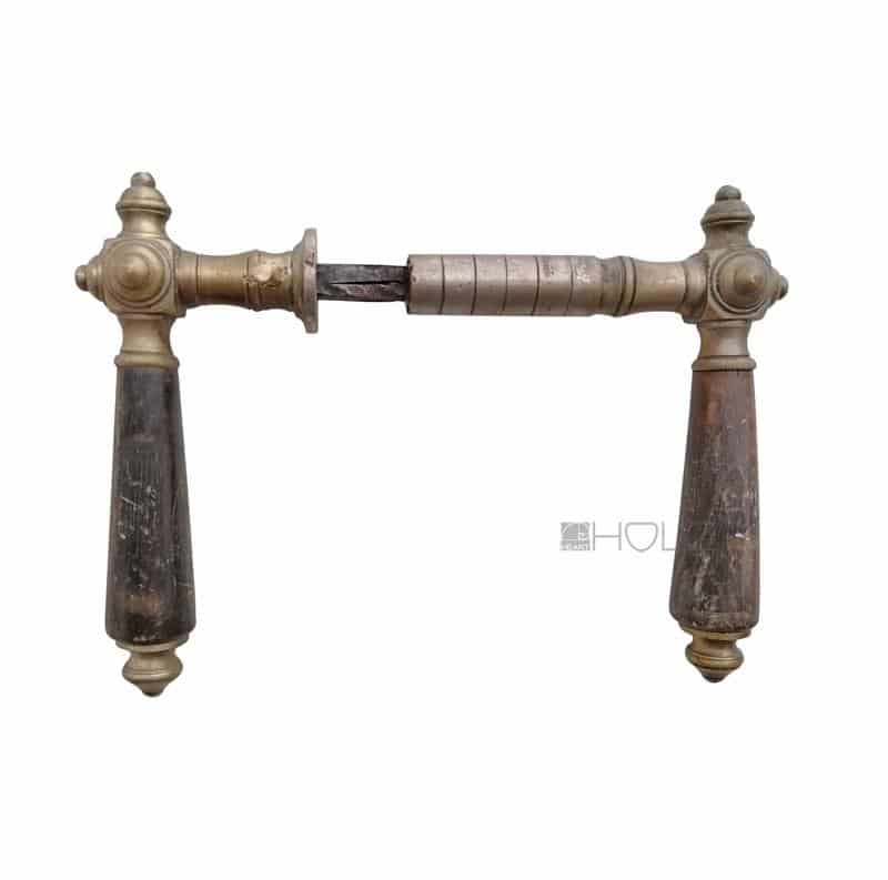 Kastenschloss Türdrücker antik Würfel Messing Türklinken alt Horn 8er Vk