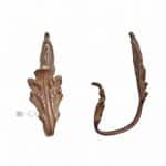 Raffhalter antik alt Bronze Vorhang Halter Haken Akanthus Blattwerk