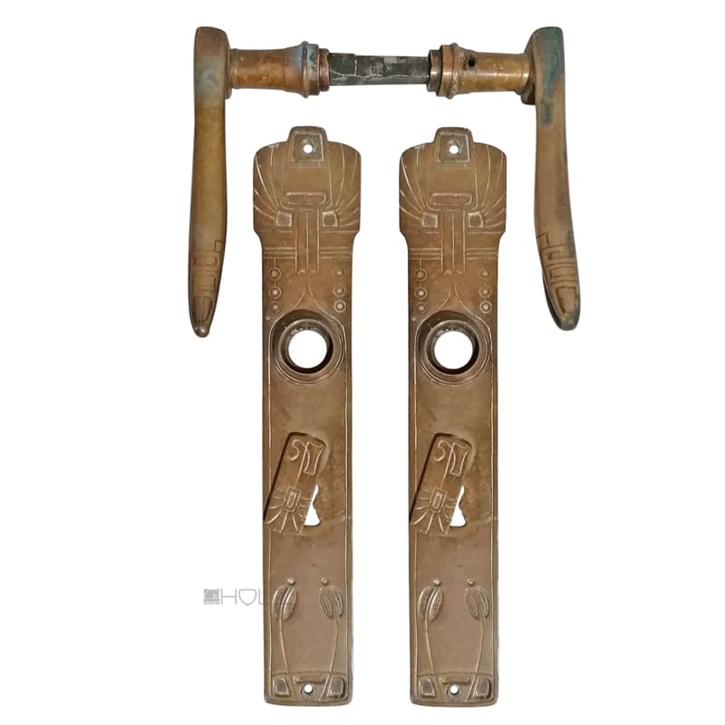 Jugendstil Türdrückergarnitur Türklinke alt Tür 64mm 9er Vk Jugendstil Türdrückergarnitur Türklinke alt Tür 64mm 9er Vk