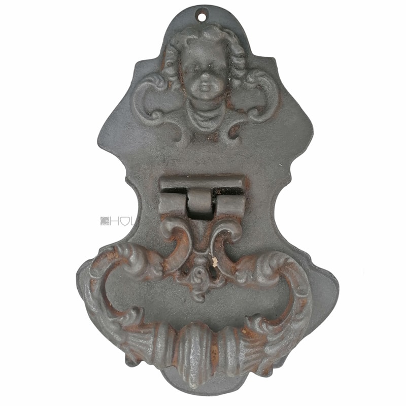 Türklopfer antik Gusseisen Gründerzeit Historismus Klopfring alt 21.5cm