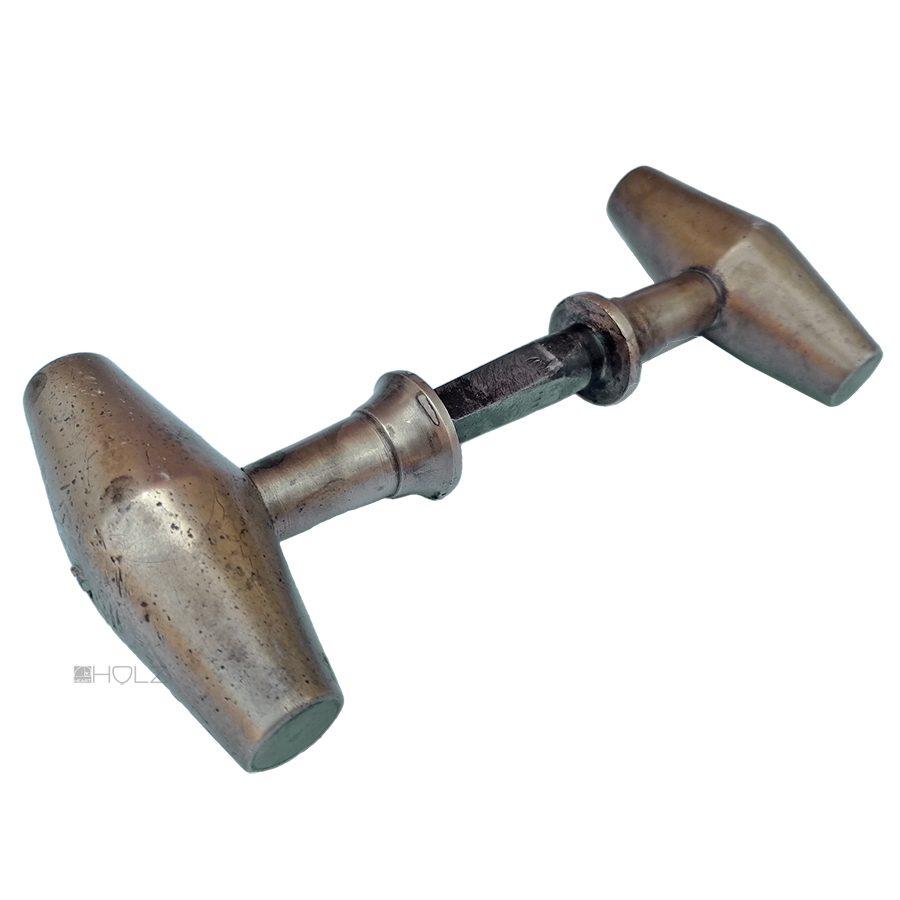 Türknauf Garnitur alt Messing Biedermeier antik Rhombus 7.8er Vk