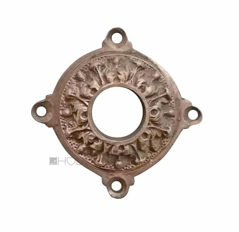 Drückerrosette antik Blattkranz Messing alt Türklinke Rosette 16.3 mm Drückerrosette antik Blattkranz Messing alt Türklinke Rosette 16.3 mm