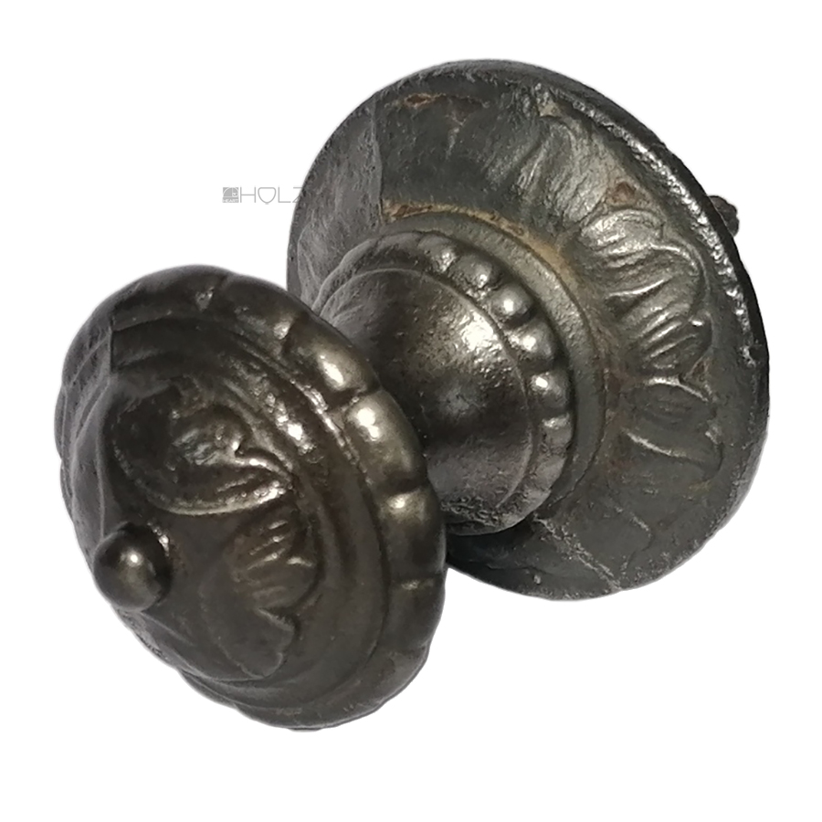 Türknauf antik Blüte Gusseisen alt Türgriff 41/53mm