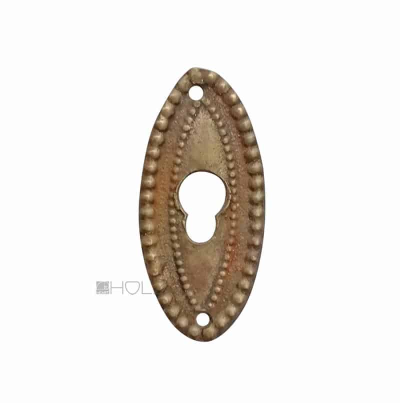 Schlüsselschild antik Möbel Schlüsselrosette Perle alt 42 mm