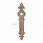Langschild antik Gründerzeit Türdrücker alt Messing 17 mm 108
