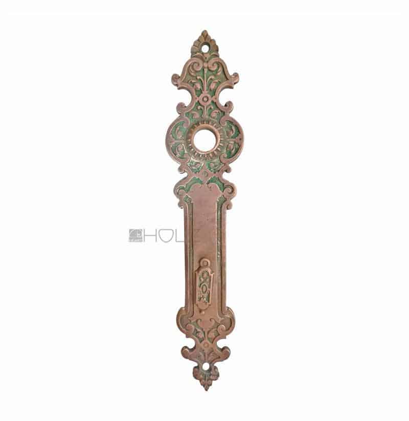 Langschild antik Gründerzeit Türdrücker alt Messing 17 mm 108 Langschild antik Gründerzeit Türdrücker alt Messing 17 mm 108