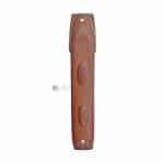 Jugendstil Langschild antik Doppelschloss alt Messing starke Patina 80mm