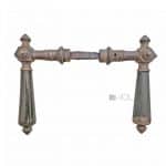 Antik Türdrücker alt Türklinken Würfel Jugendstil Messing Horn 9er Vk