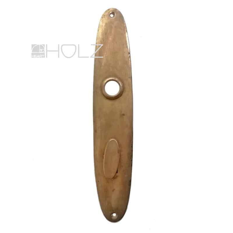 Langschild antik alt Art Deco oval Messing 16.2 mm 72