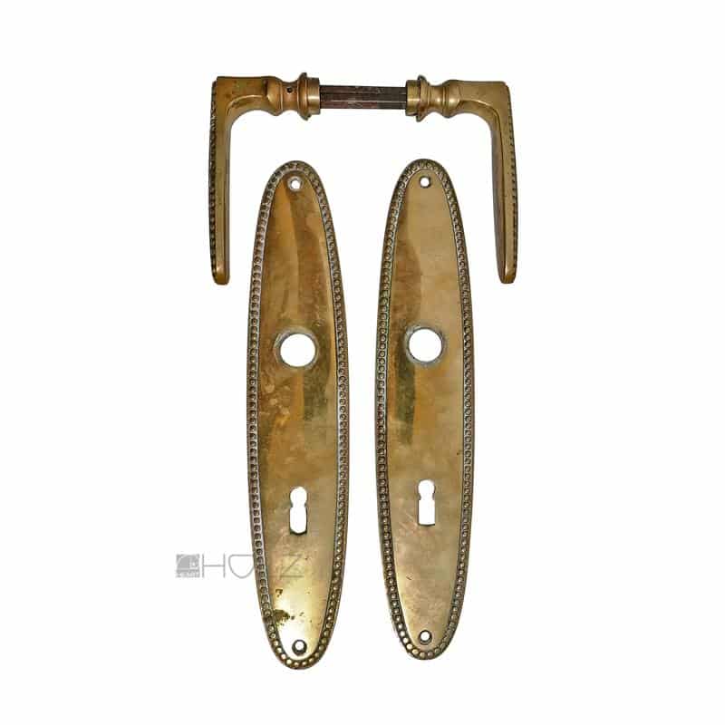 Türdrückergarnitur antik Perlen Türklinken alt Messing 72 mm 8er Vk