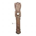 Jugendstil Langschild antik vegetabil Türdrücker Türklinke Messing alt 17 mm 119