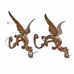 Bronze Figur Drachen Gargoyles antik Restauration alt Lampe Leuchter