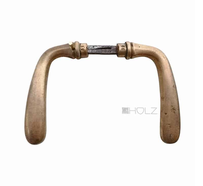 Jugendstil Türdrücker alt polygon Türklinken antik Messing 16.4 mm 9er Vk