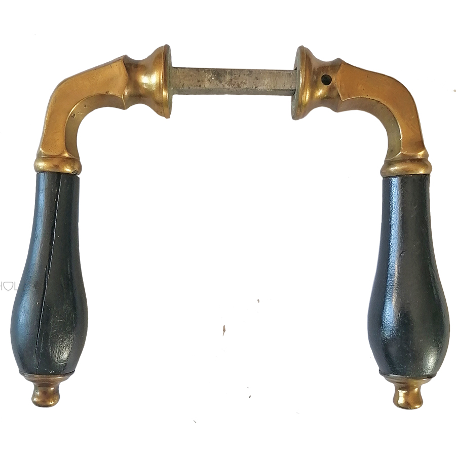 Türdrücker antik polygon Birne Ebenholz alt 8er Vk