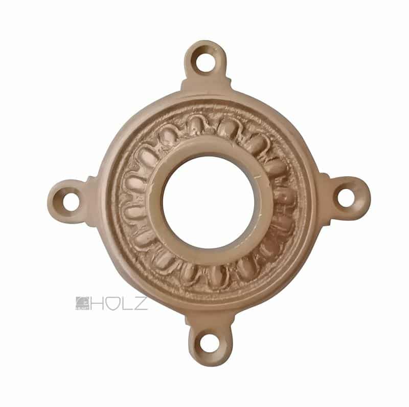 Drückerrosette antik Perlen Rosette Türdrücker Türklinke Messing 18.3 mm